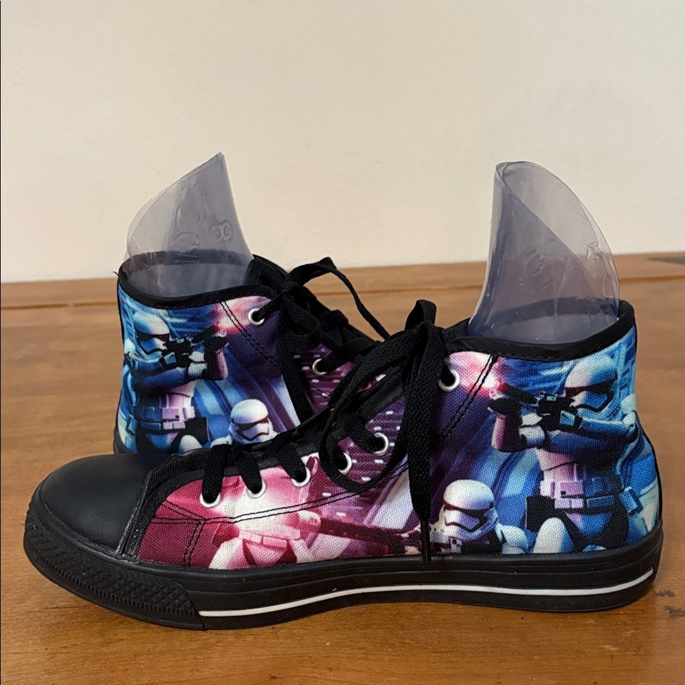 Star Wars Storm Troopers Canvas High-Top Sneakers Size 9 - Picture 7 of 14